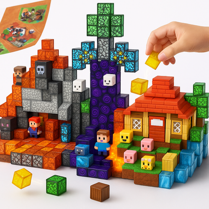 VierraSol | Juego de Bloques Magnéticos para Niños 200 pcs