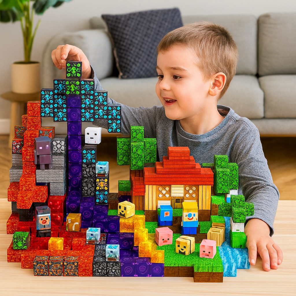 VierraSol | Juego de Bloques Magnéticos para Niños 200 pcs