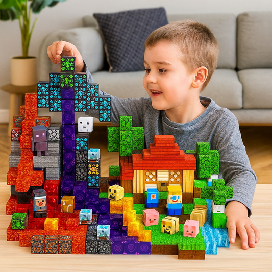 VierraSol | Juego de Bloques Magnéticos para Niños 200 pcs