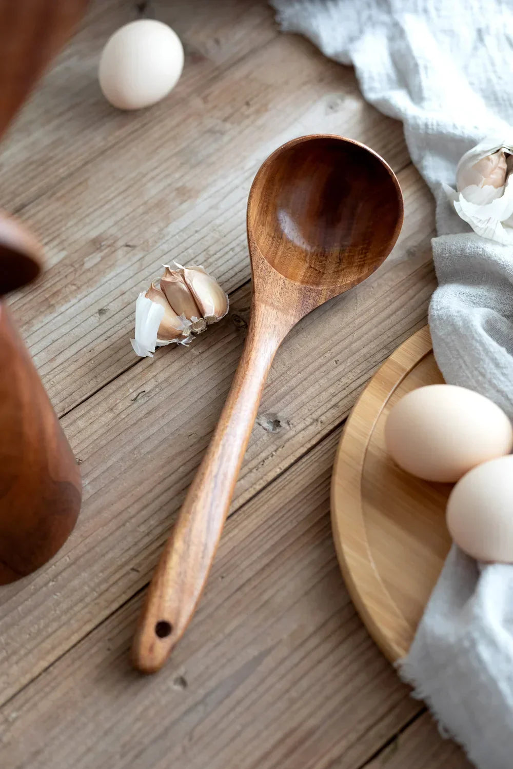VierraSol | Juego de Cocina Hecho de Madera de Teca Natural