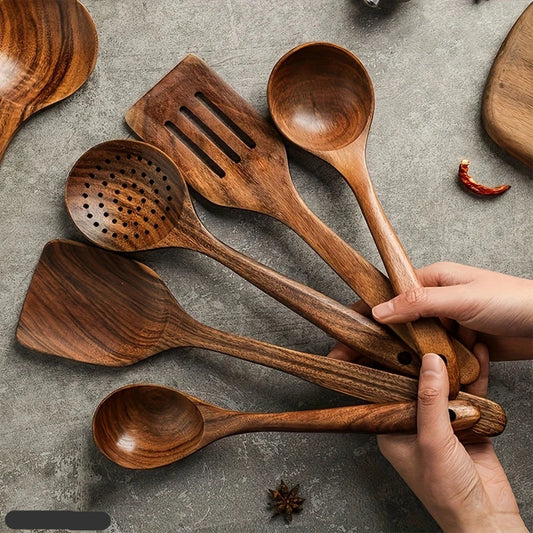 VierraSol | Juego de Cocina Hecho de Madera de Teca Natural