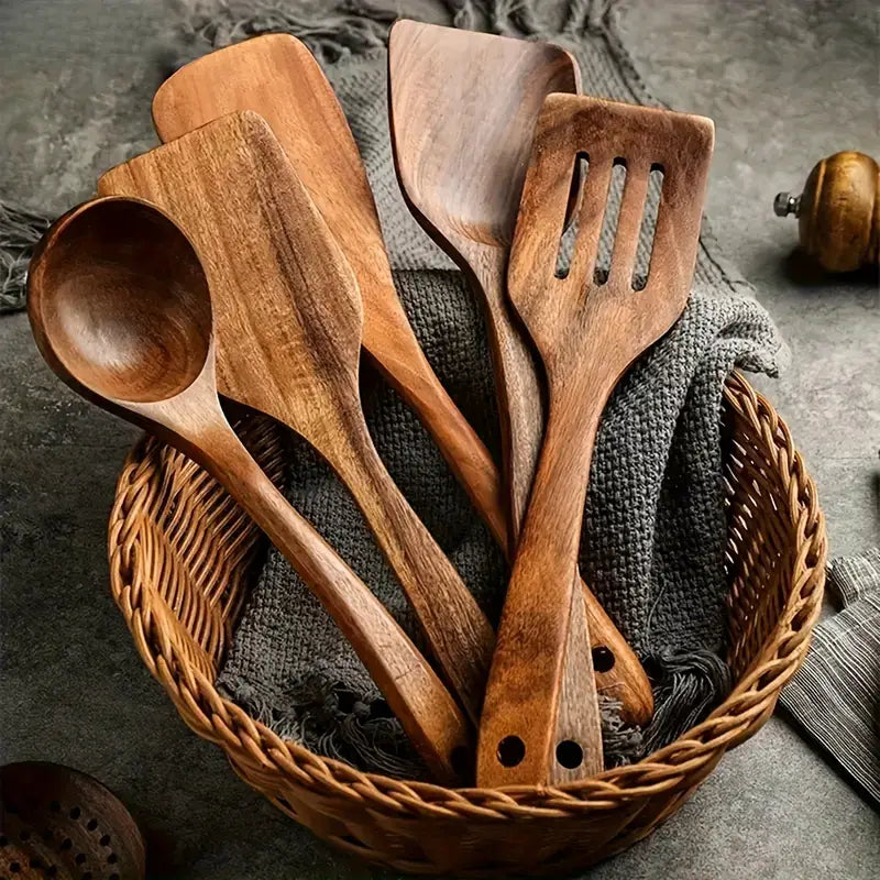 VierraSol | Juego de Cocina Hecho de Madera de Teca Natural