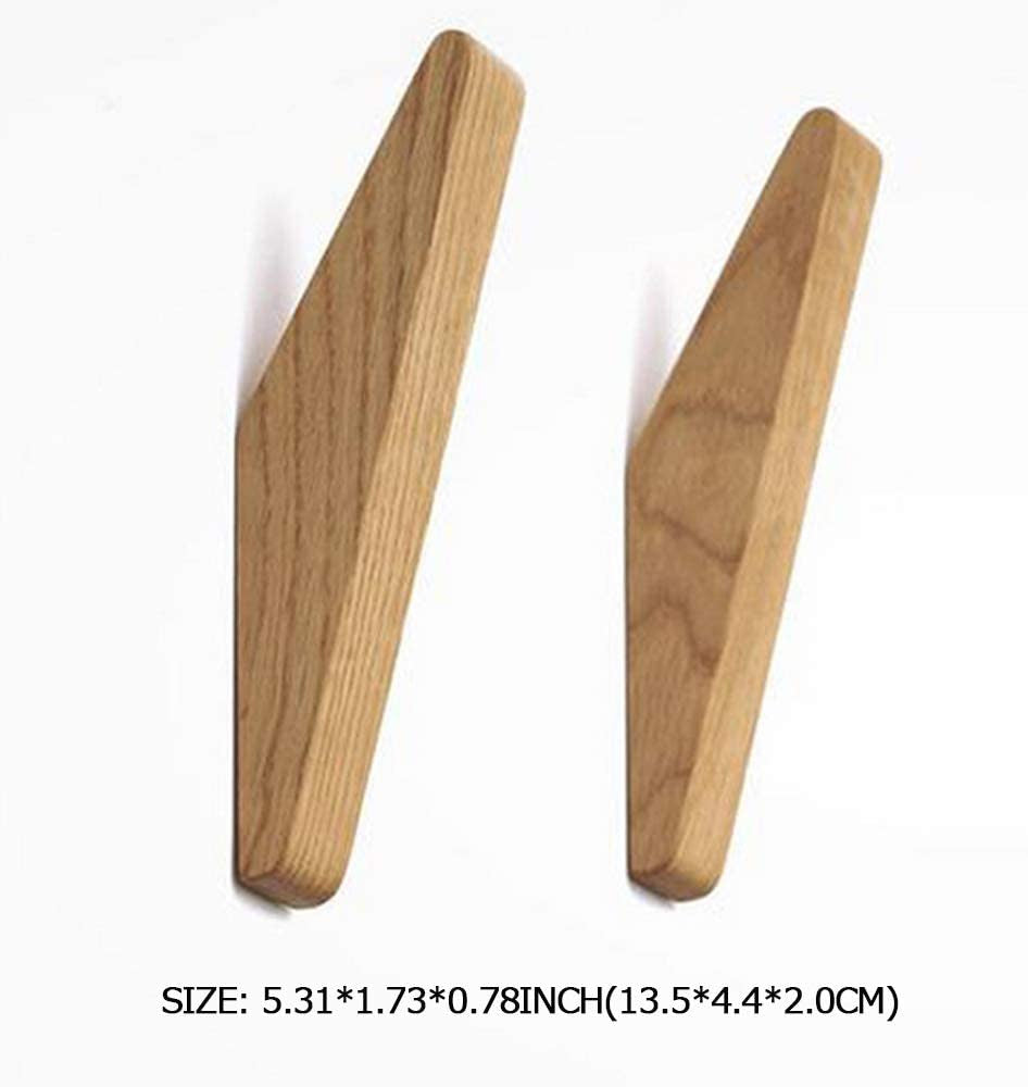 VierraSol | Juego de Ganchos de Pared Nordhaak – 6 Ganchos Minimalistas para Ropa Hechos de Madera Sólida
