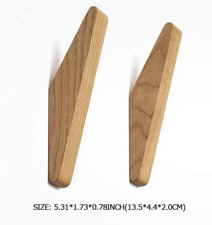 VierraSol | Juego de Ganchos de Pared Nordhaak – 6 Ganchos Minimalistas para Ropa Hechos de Madera Sólida