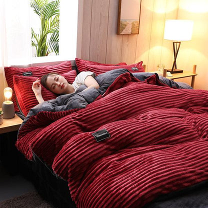 VierraSol | Juego de Ropa de Cama de Terciopelo de Corduroy Engrosado