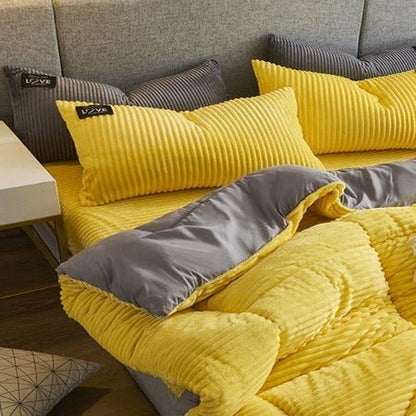 VierraSol | Juego de Ropa de Cama de Terciopelo de Corduroy Engrosado