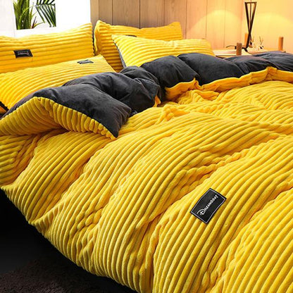 VierraSol | Juego de Ropa de Cama de Terciopelo de Corduroy Engrosado