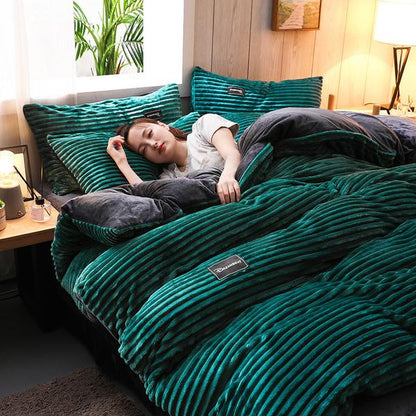 VierraSol | Juego de Ropa de Cama de Terciopelo de Corduroy Engrosado