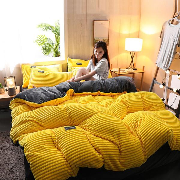 VierraSol | Juego de Ropa de Cama de Terciopelo de Corduroy Engrosado