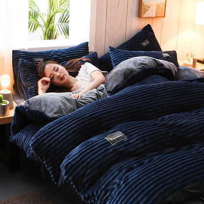 VierraSol | Juego de Ropa de Cama de Terciopelo de Corduroy Engrosado