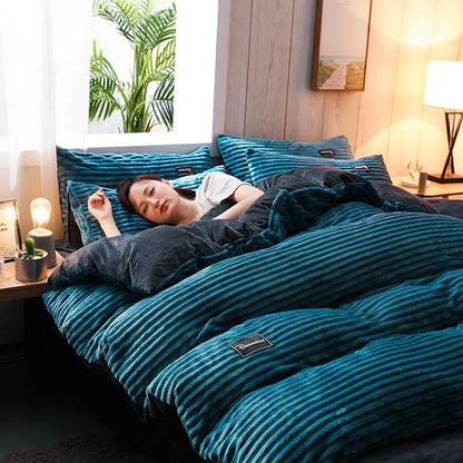 VierraSol | Juego de Ropa de Cama de Terciopelo de Corduroy Engrosado