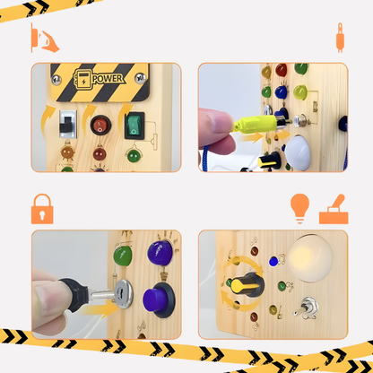 VierraSol | Juguete Busy Board con Luces LED Interactivas
