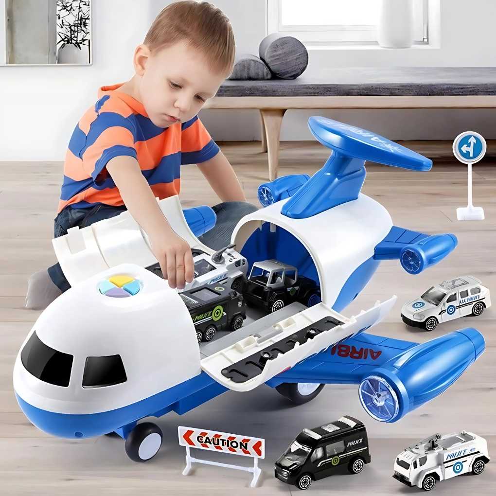 VierraSol | Juguete de Avión para Niños con Función de Almacenamiento