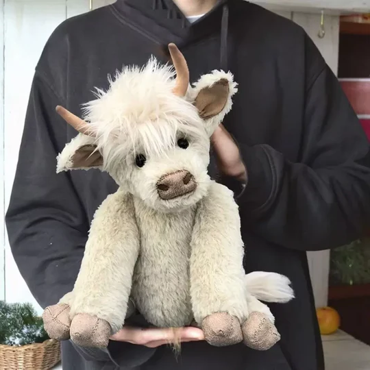 VierraSol | Juguete de Peluche de Ganado de las Tierras Altas Escocesas Hecho a Mano