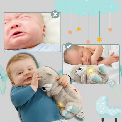 VierraSol | Juguete de Peluche para Bebés Nutria que Acalma el Sueño con Sonido Rítmico