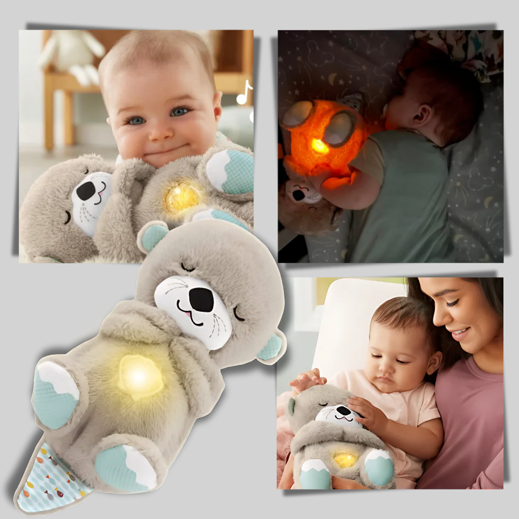 VierraSol | Juguete de Peluche para Bebés Nutria que Acalma el Sueño con Sonido Rítmico