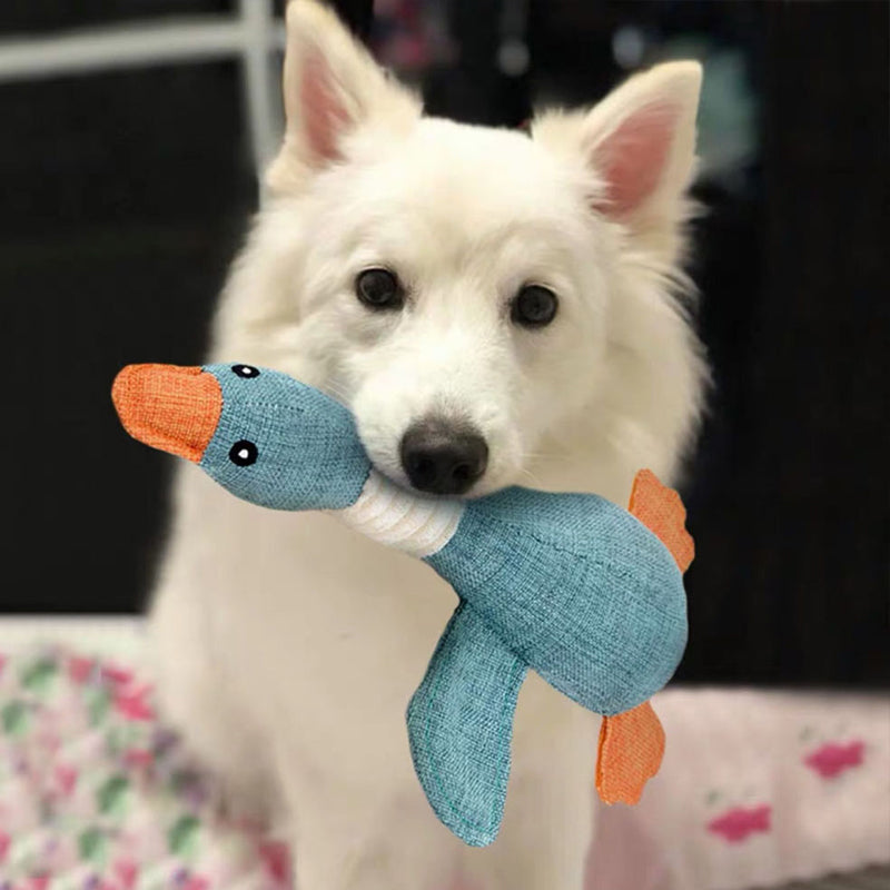 VierraSol | Juguete de Perro de Peluche en Forma de Pato para Juego Interactivo