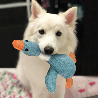 VierraSol | Juguete de Perro de Peluche en Forma de Pato para Juego Interactivo