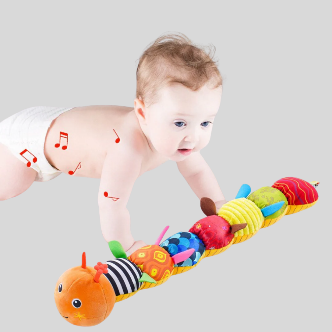 VierraSol | Juguete de Sonajero Sensorial en Forma de Oruga para Bebés