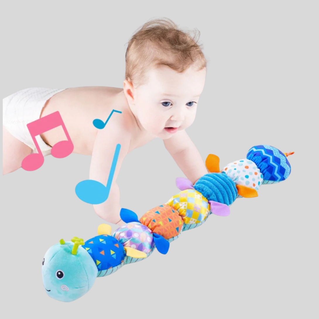 VierraSol | Juguete de Sonajero Sensorial en Forma de Oruga para Bebés