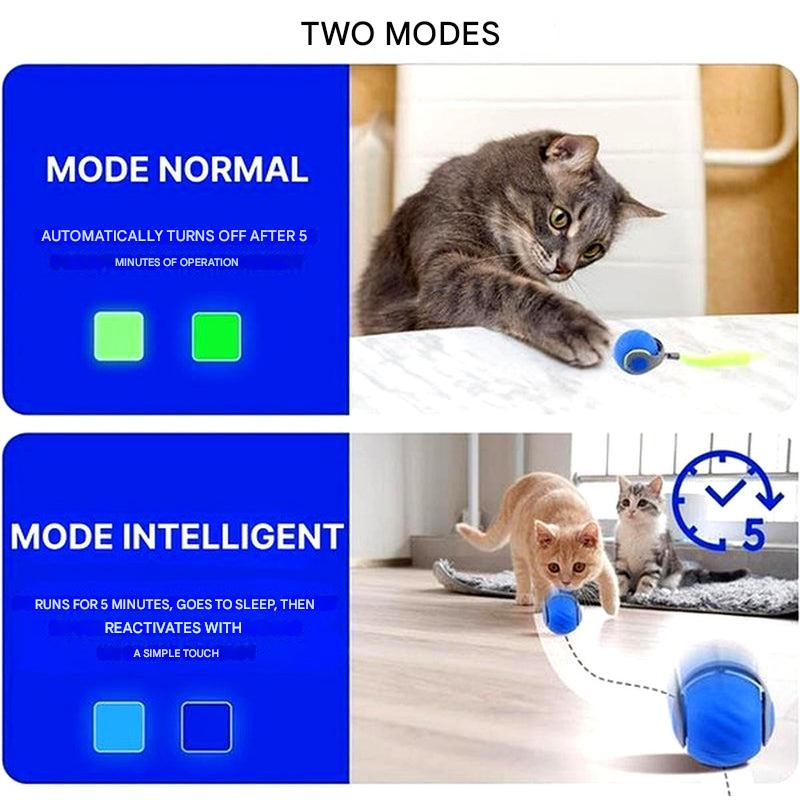 VierraSol | Juguete Interactivo para Gatos - Bola Rodante Autopropulsada