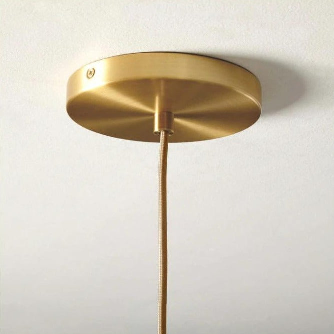 VierraSol | Lámpara Colgante de Bola de Vidrio | Diseño Moderno en Latón