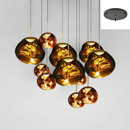VierraSol | Lámpara Colgante de Múltiples Brazos | Diseño Escultural Melt