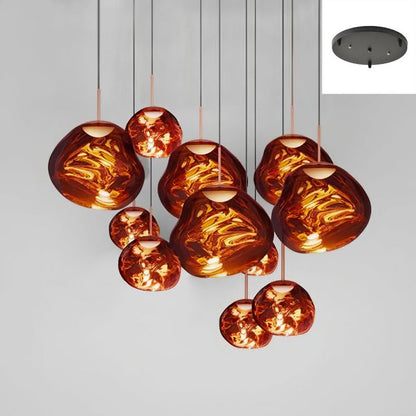 VierraSol | Lámpara Colgante de Múltiples Brazos | Diseño Escultural Melt