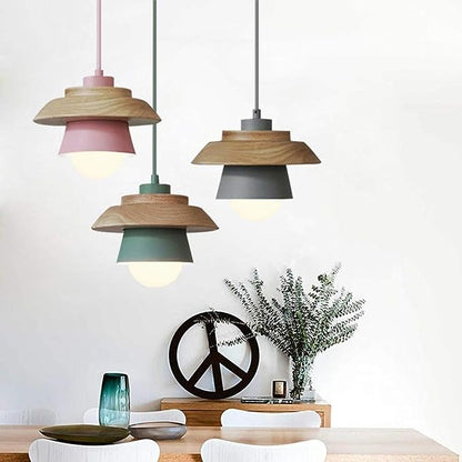 VierraSol | Lámpara Colgante de Madera | Diseño Nórdico Natural