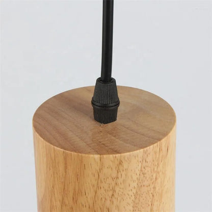 VierraSol | Lámpara Colgante de Metal y Madera | Diseño Industrial Moderno