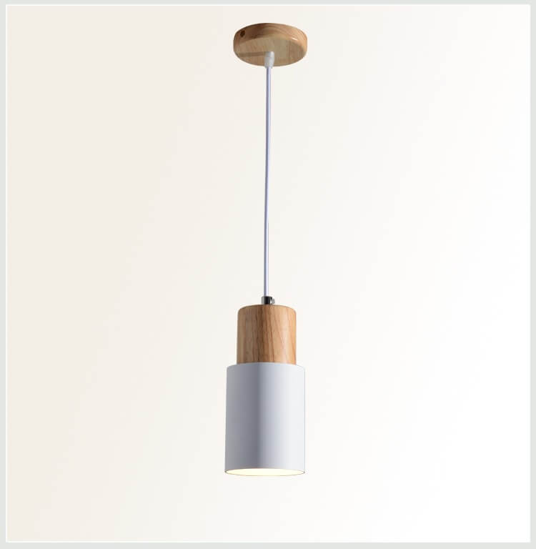 VierraSol | Lámpara Colgante de Metal y Madera | Diseño Industrial Moderno