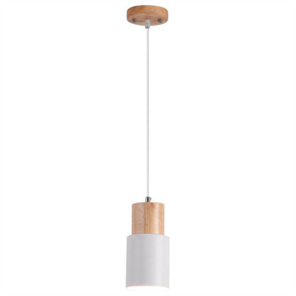VierraSol | Lámpara Colgante de Metal y Madera | Diseño Industrial Moderno