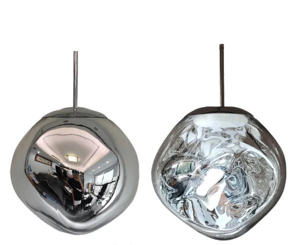 VierraSol | Lámpara Colgante de Vidrio | Diseño Moderno Escandinavo | Vidrio Transparente