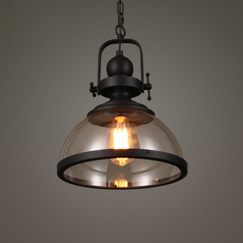 VierraSol | Lámpara Colgante de Vidrio en Forma de Tazón | Diseño Industrial Retro
