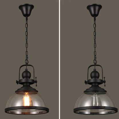 VierraSol | Lámpara Colgante de Vidrio en Forma de Tazón | Diseño Industrial Retro