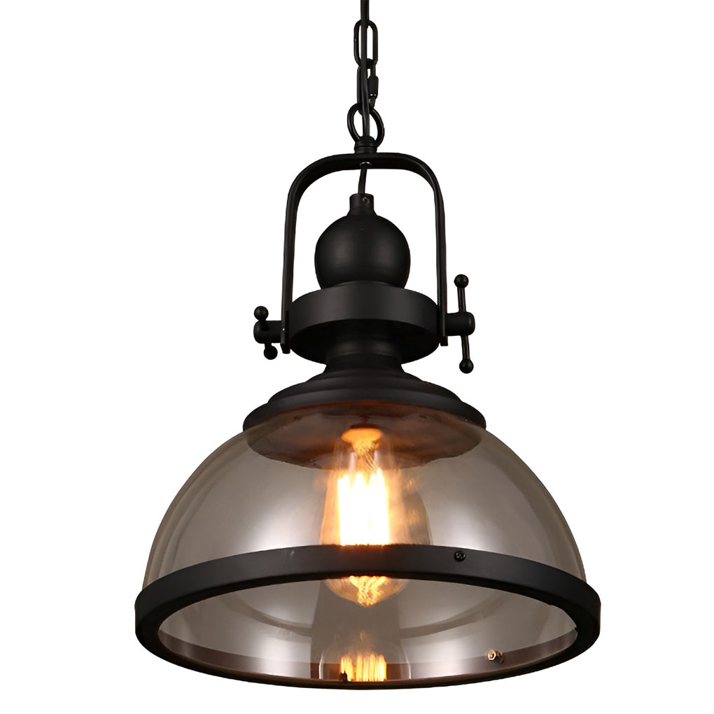 VierraSol | Lámpara Colgante de Vidrio en Forma de Tazón | Diseño Industrial Retro