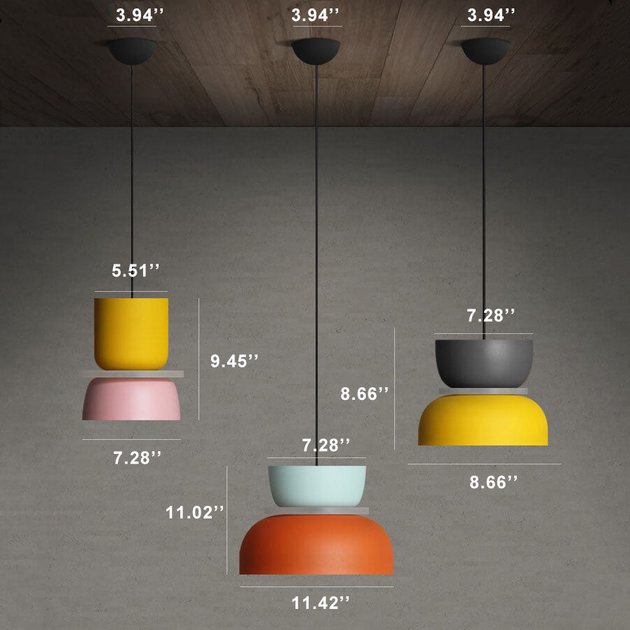 VierraSol | Lámpara Colgante LED Macaron | Diseño de Color Escandinavo