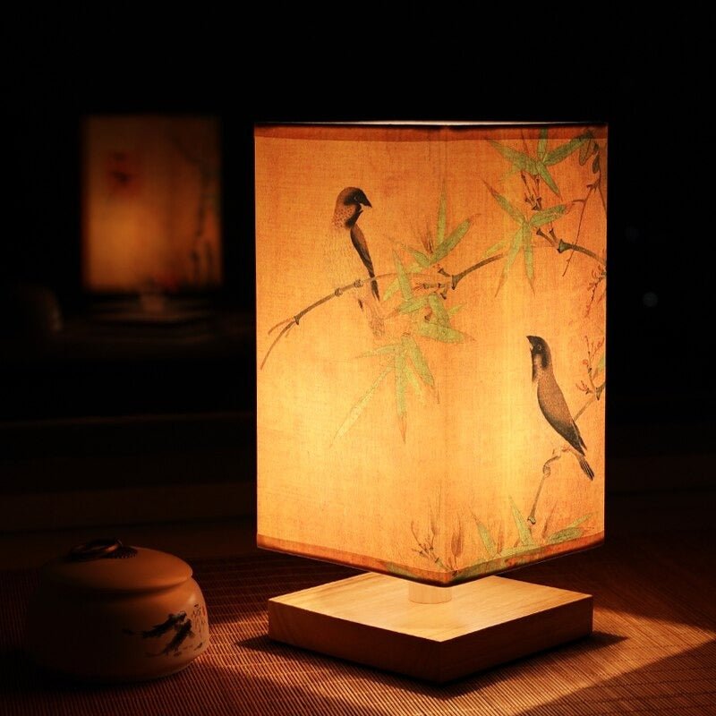 VierraSol | Lámpara de Mesa de Papel | Estilo Japonés Escandinavo | Luz Cálida