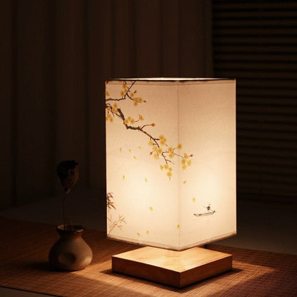 VierraSol | Lámpara de Mesa de Papel | Estilo Japonés Escandinavo | Luz Cálida