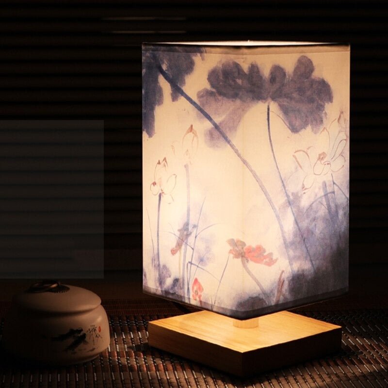 VierraSol | Lámpara de Mesa de Papel | Estilo Japonés Escandinavo | Luz Cálida