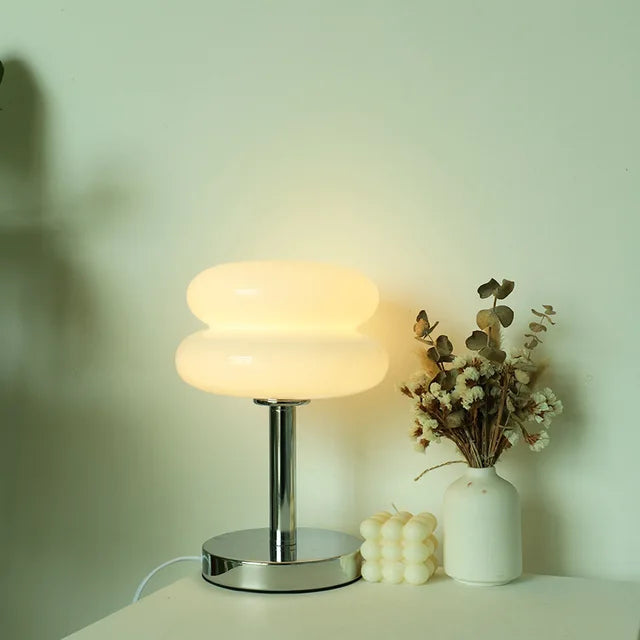 VierraSol | Lámpara de Mesa de Vidrio | Diseño de Luz Nocturna Amigable para Niños