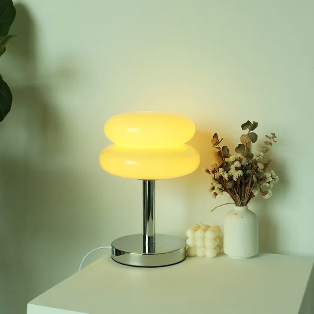 VierraSol | Lámpara de Mesa de Vidrio | Diseño de Luz Nocturna Amigable para Niños