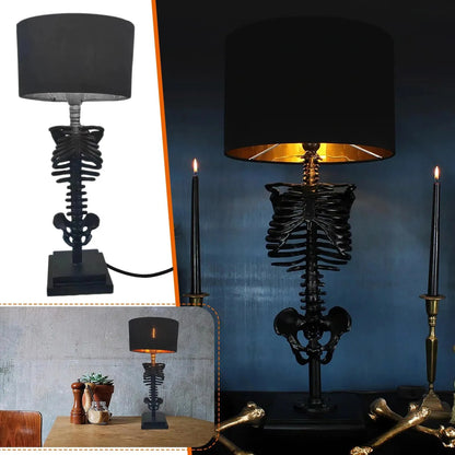 VierraSol | Lámpara de Mesa Esqueleto Gótico | Diseño Artístico Hecho a Mano