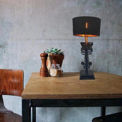 VierraSol | Lámpara de Mesa Esqueleto Gótico | Diseño Artístico Hecho a Mano