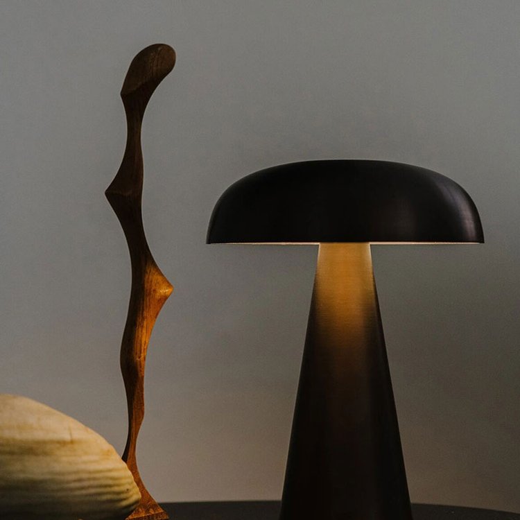 VierraSol | Lámpara de Mesa Inalámbrica | Diseño de Hongo Recargable