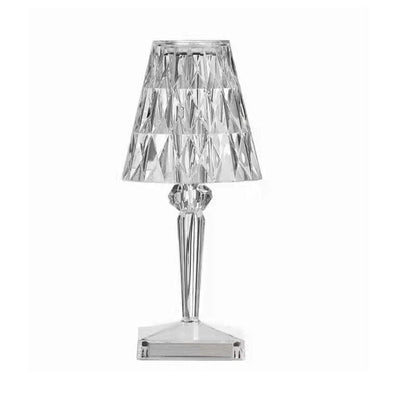 VierraSol | Lámpara de Mesa LED de Cristal | Diseño Elegante de Diamante