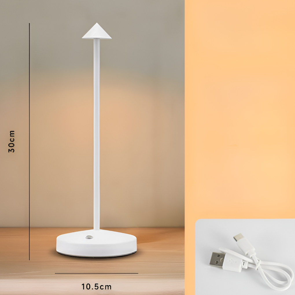 VierraSol | Lámpara de Mesa LED Inalámbrica, Recargable, Iluminación Regulable