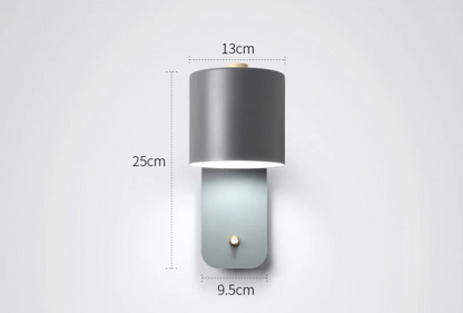 VierraSol | Lámpara de Pared LED con Interruptor | Diseño Moderno de Metal