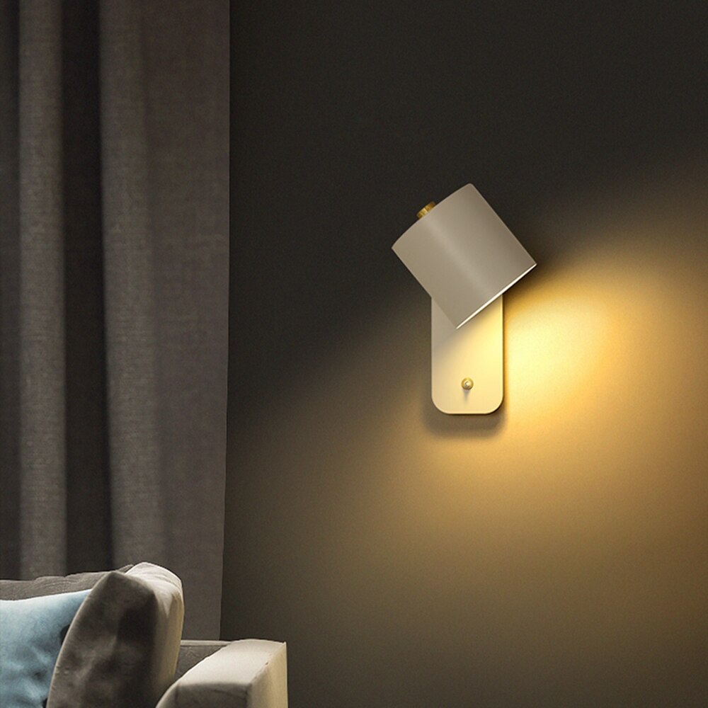 VierraSol | Lámpara de Pared LED con Interruptor | Diseño Moderno de Metal