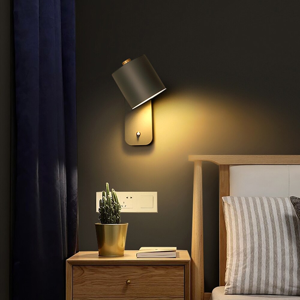VierraSol | Lámpara de Pared LED con Interruptor | Diseño Moderno de Metal